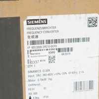 Variador de Frecuencia Industrial de Alta Eficiencia de 0.75kW para Ventiladores, 6SL32203YE100UF0 6SL3220-3YE10-0UF0