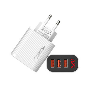 Nhà Máy bán hàng trực tiếp EU chúng tôi QC3.0 đa-cắm ổ cắm 3 USB <span class=keywords><strong>Adapter</strong></span> sạc với hiển thị kỹ thuật số cho <span class=keywords><strong>Iphone</strong></span> Android <span class=keywords><strong>Adapter</strong></span> sạc - Product Image 5