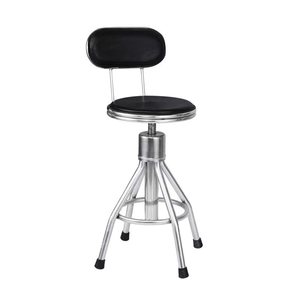 Industrial Chair Metal Frame Height Adjustable Office Chair With Wheels Ergonomic Design Circular Seat - Product Image 4