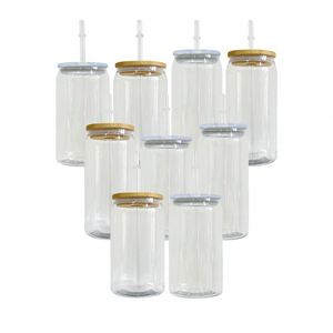 Gobelet réutilisable transparent et mignon en acrylique pour enfants, en forme de canette, 20 oz et 16 oz, avec couvercles en bambou pour transfert UV DTF - Product Image 1