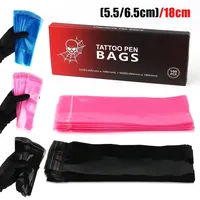 MASSA 100/boîte Sacs de protection auto-adhésifs élargis anti-poussière pour stylo de machine à tatouer, pour artistes PMU et maquillage permanent