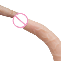 Offre Spéciale noir Double tête gode peau pénis pour les femmes réel sentiment adultes plaisir artificiel Extra Long gode jouets sexuels