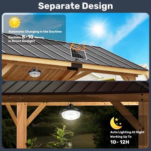 Lámpara Colgante LED Solar Pequeña de 5W para Interiores/Exteriores, IP65 Impermeable, con Sensor de Movimiento, Control Remoto y Batería Recargable - Product Image 2