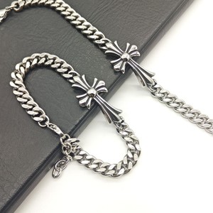Bracciale Unisex in Acciaio Inossidabile con Motivo a <span class=keywords><strong>Trifoglio</strong></span> Retrò, Personalizzato e di Tendenza, Modello di Gioielleria di Grande Successo Transfrontaliero - Product Image 3