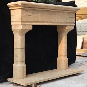 <span class=keywords><strong>Chimenea</strong></span> de travertino antiguo del Viejo Mundo de diseño clásico Simple contemporáneo - Product Image 3