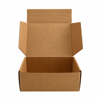 Boîte d'expédition en carton ondulé personnalisée, pliable, écologique, biodégradable, en matériaux recyclés, avec bande de déchirement Kraft, réutilisable