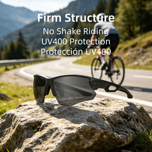 Gafas de Ciclismo TR90 con Media Montura, Lentes de PC con Protección UV400, Resistentes al Viento, Ajuste Estable, Gafas para Ciclismo de Montaña, Lentes Deportivas - Product Image 3