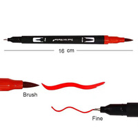 Offre Spéciale Non Toxique Doux Brosse Aquarelle Stylo fournitures scolaires 80 /100/120 Couleurs Double Conseils Marqueur Pinceau Stylo Ensemble Art Marqueur