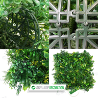 Panneau mural de haie artificielle verte en gros, motif végétal vertical 50cm*50cm pour intérieur, Noël, Thanksgiving, Remise de diplôme