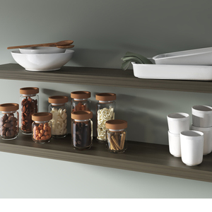Smokey Oak Floating Shelf <b>Wall</b> Mount Wooden Display Rack For Living Room Home Decor - Product Image 2