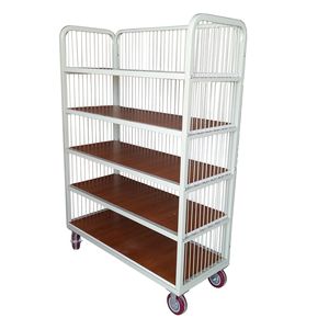 Chariot de stockage en fil métallique de conception à quatre roues du fabricant professionnel pour TruckcarrierMetal CartIron CageTransport Car - Product Image 3