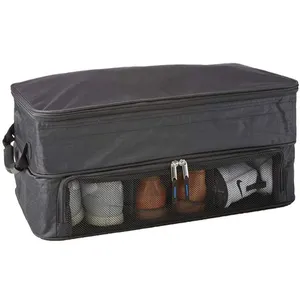 Organizador de bagagem personalizado para carros, 2 camadas, à prova d'água, caixa de armazenamento para bagagem, organizador de bagagem dobrável, bolsa de viagem personalizada