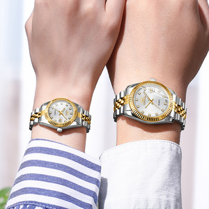 Montre pour couples, luxe, <span class=keywords><strong>Chenxi</strong></span> CX-004A, ton sur ton, décontractée, lumineuse, étanche, en acier inoxydable, à quartz - Product Image 2