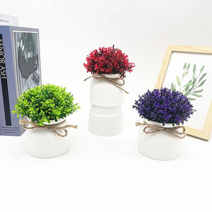 Plante artificielle en pot Paulon, 12 cm de haut, en plastique, style bonsaï, décoration intérieure/extérieure, accessoires de mariage - Product Image 3
