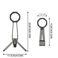 Support de téléphone portable magnétique flexible et portable, trépied rotatif à 360°, mini support pliable avec mousqueton pour smartphone, tablette et utilisation sur bureau