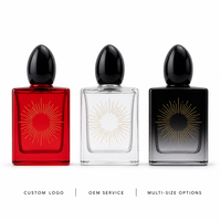 Flacon de parfum vide en verre personnalisé de 30 ml avec bouchon argenté, boîte de présentation en carton, flacon rechargeable, vente en gros, logo personnalisé