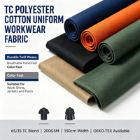 Tissu en polycoton TC 65/35, antibactérien, évacuant l'humidité, tissu médical pour uniforme d'hôpital, de médecin et d'infirmière