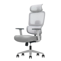 Nouvelle promotion : chaise de bureau ergonomique pivotante, réglable, en tissu, pour ordinateur, travail, inclinable, design contemporain, garantie 5 ans
