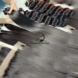 มัดผมทรงตรงแบบสองชั้นทำจากเวียดนามผมมนุษย์ม้วนผมดิบจากธรรมชาติ - Product Image 1