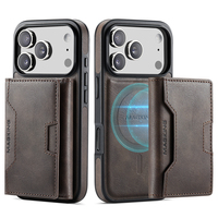 Casing Ponsel Kulit PU Mewah dengan Magnet dan Dompet untuk iPhone 17/17 Pro/17 Pro Max/17 Air/17, Pelindung Handphone yang Dapat Dilepas