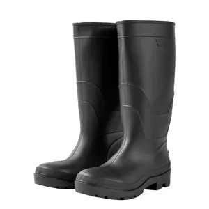Personalizado preto fosco PVC impermeável rainboots pvc rubberboots