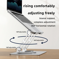 Support d'ordinateur portable pliable et réglable en aluminium pour la maison et le bureau, compatible avec les ordinateurs portables de 10 à 17 pouces et les tablettes iPad
