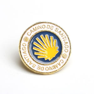 Broche Colorido del Camino <span class=keywords><strong>de</strong></span> los Peregrinos <span class=keywords><strong>de</strong></span> <span class=keywords><strong>Santiago</strong></span> <span class=keywords><strong>de</strong></span> Compostela, Accesorios Metálicos para Ropa Religiosa, Joyería Grabada al por Mayor - Product Image 4