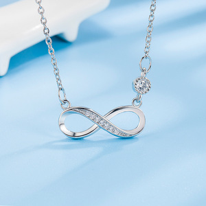 <span class=keywords><strong>Collier</strong></span> pendentif <span class=keywords><strong>infini</strong></span> pour femme <span class=keywords><strong>Collier</strong></span> amour en laiton Bijoux haute couture Plaqué <span class=keywords><strong>or</strong></span> <span class=keywords><strong>blanc</strong></span>/<span class=keywords><strong>or</strong></span> rose - Product Image 4