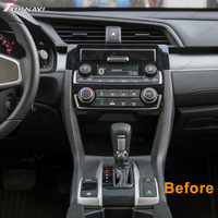 Lecteur automatique multimédia central de 10.4 pouces avec navigateur GPS pour Honda Civic 2016-2022 CarPlay Compatible Auto Electronics