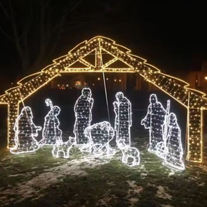Luces Navideñas con Motivo de Cruz de Jesús para Decoraciones Navideñas de Exterior - Product Image 3