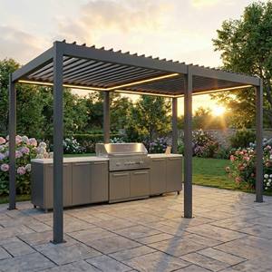 Cocina Exterior <span class=keywords><strong>de</strong></span> Acero Inoxidable 304 <span class=keywords><strong>de</strong></span> Alta Calidad para Patio <span class=keywords><strong>de</strong></span> Villa, con Gazebo <span class=keywords><strong>de</strong></span> Aluminio, <span class=keywords><strong>Isla</strong></span> <span class=keywords><strong>de</strong></span> Cocina Exterior Antioxidante - Product Image 1