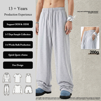 Pantalon de survêtement large unisexe pour hommes et femmes, en coton extensible confortable, coupe ample et évasée