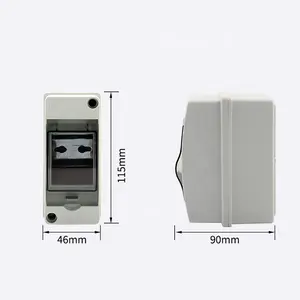 Caja de distribución de energía eléctrica impermeable IP65 de vías