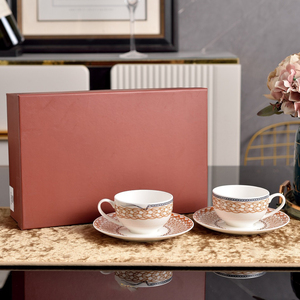 European Style Minimalist Luxurious Bone <strong>China</strong> <strong>Cups</strong> &amp; Saucers Set-Eco-Friendly Tea &amp; Coffee Gift - Product Image 1