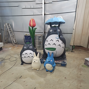 Scultura in Resina di Fibra di Vetro a Grandezza Naturale di Il <span class=keywords><strong>Mio</strong></span> <span class=keywords><strong>Vicino</strong></span> <span class=keywords><strong>Totoro</strong></span> per Location di Matrimoni, Parchi, Resort, Negozi per Bambini, Collezioni d'Arte per la Casa - Product Image 4
