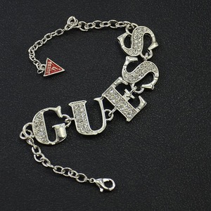 Pulsera de Piedras Preciosas con Letra <span class=keywords><strong>GUESS</strong></span>, Estilo Europeo y Americano, Brazalete Delgado, Pulsera para Parejas, Joyería de Diseño, Venta al Por Mayor - Product Image 2