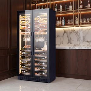 NE-427-12 Single Zone <b>Wine</b> Cooler Fridge Large Capacity <b>Wine</b> Refrigerator with Beech Wood Shelves - Product Image 2