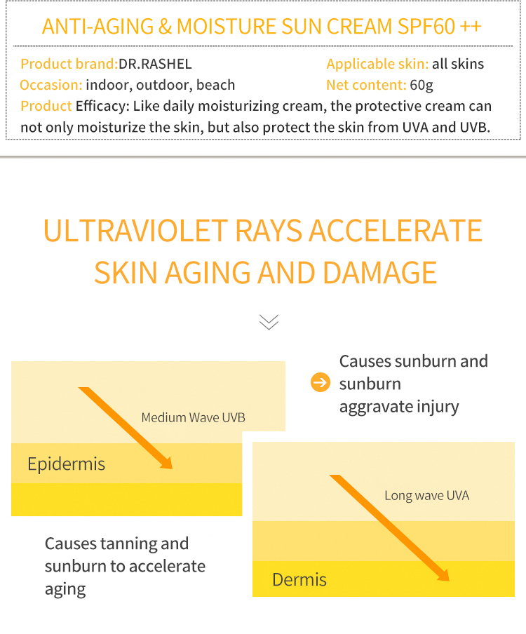 DR RASHEL Water and Sweat-Resistant Sunscreen Anti-aging and Moisture Sun Cream