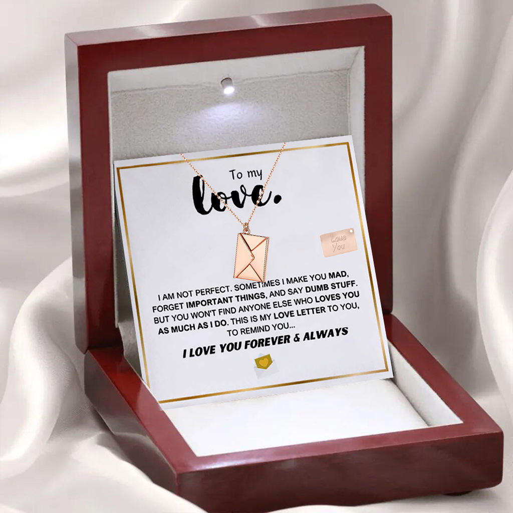 Yove Necklace (Rose Gold) + Card Light Box