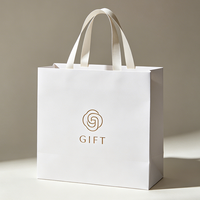 CHING TA imprimé sur mesure grands sacs à provisions en carton blanc orange robuste matériel en papier avec logo bronzant