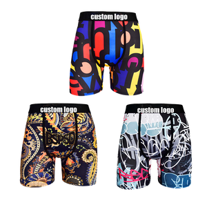 <span class=keywords><strong>Boxer</strong></span> da <span class=keywords><strong>uomo</strong></span> all'ingrosso alla moda con stampa <span class=keywords><strong>Boxer</strong></span> <span class=keywords><strong>lunghi</strong></span> Multicolor a compressione sportiva traspirante basso MOQ Custom <span class=keywords><strong>Boxer</strong></span> - Product Image 1