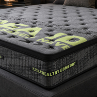 Matelas à ressorts ensachés en mousse pour hôtel, emballé en rouleau, tailles Queen et King pour chambre à coucher