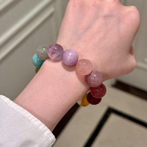 Bracelets en perles de cristal d'améthyste naturelle <span class=keywords><strong>pour</strong></span> soulager <span class=keywords><strong>l</strong></span>'anxiété, la guérison des chakras et la méditation, cadeau unisexe, vente en gros, faible MOQ, OEM, ODM - Product Image 2