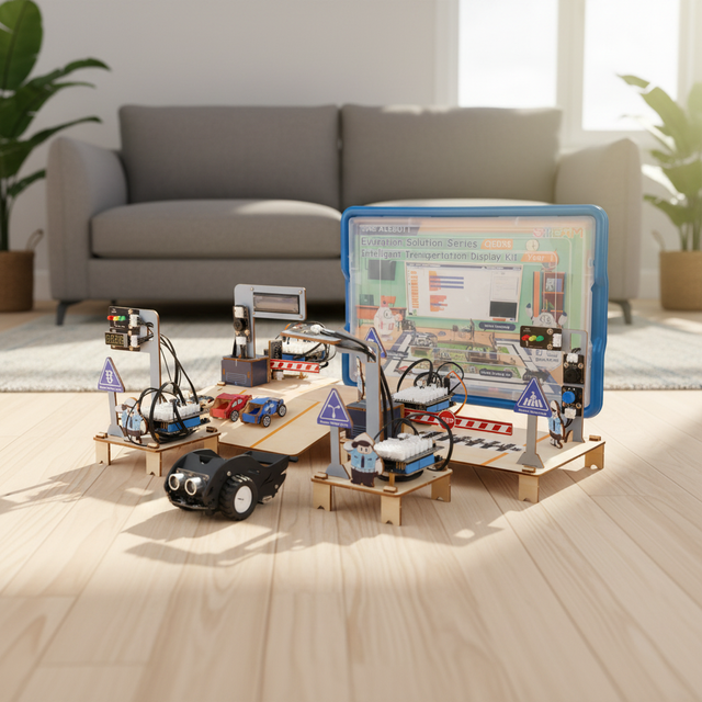 ACEBOTT OEM ODM Smart Traffic Education Kit Kid Learning DIY ACE Code Programmable ESP32 IOT Kits Educativos De Stem for Arduino