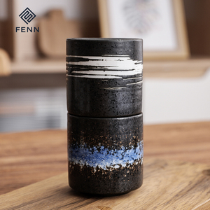 Vendita all'ingrosso di FENN <span class=keywords><strong>tazze</strong></span> in ceramica retrò <span class=keywords><strong>dipinte</strong></span> <span class=keywords><strong>a</strong></span> <span class=keywords><strong>mano</strong></span> con glassa di reazione tazza di <span class=keywords><strong>porcellana</strong></span> per caffetterie e ristoranti - Product Image 5