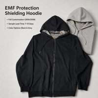 Sweat-shirts OEM EMF avec logo brodé, sweat à capuche anti-rayonnement, veste à capuche de protection électromagnétique pour la vente au détail de produits de bien-être