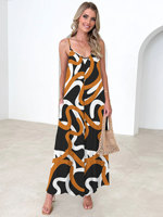 Combinaisons d'été pour femmes Rayon Floral Print Jumpsuit Bohemian Spaghetti Strap Sleeveless Wide Leg Loose Rompers