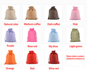 Custom <b>Printed</b> Logo Natural Linen Fabric <b>Packaging</b> Pouch Friendly Drawstring Jute Bags Jewelry <b>Packaging</b> Pouch - Product Image 6