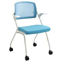 Chaise de formation de bureau d'ascenseur de conception moderne et simple populaire chaise en maille bon marché avec roues pour le bureau à domicile
