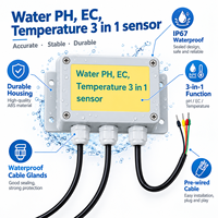 Sensor Kualitas Air Multiparameter 3 in 1 RS485 EC pH Suhu untuk Pengolahan Air